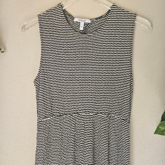 10 Crosby Derek Lam Knit Twist Stripe Maxi Dress Size US 8 with Back Slit - Picture 3 of 6